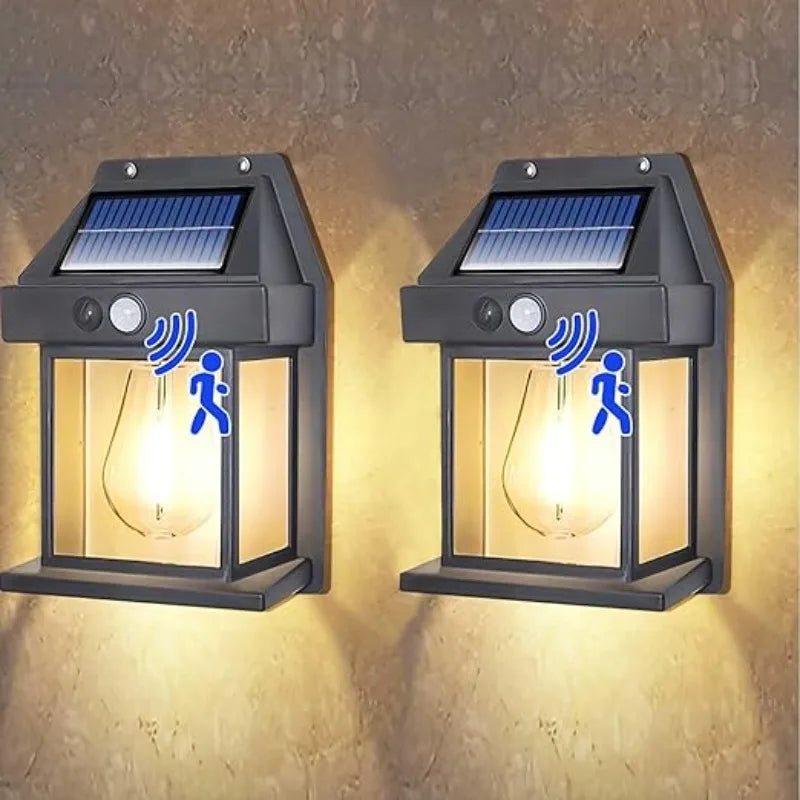 1/2/4 Solar Wall Lights Outdoor Garden Motion Sensor IP65 Waterproof for Front Porch Balcony Terrace Garage Fence Courtyard