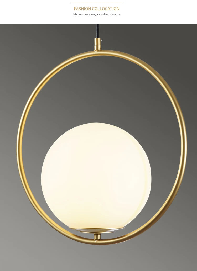 White Ball Tube LED Pendant light luxury chandelier Bedroom Bar Aisle Bedside Minimalist Restaurant Background wall decoration