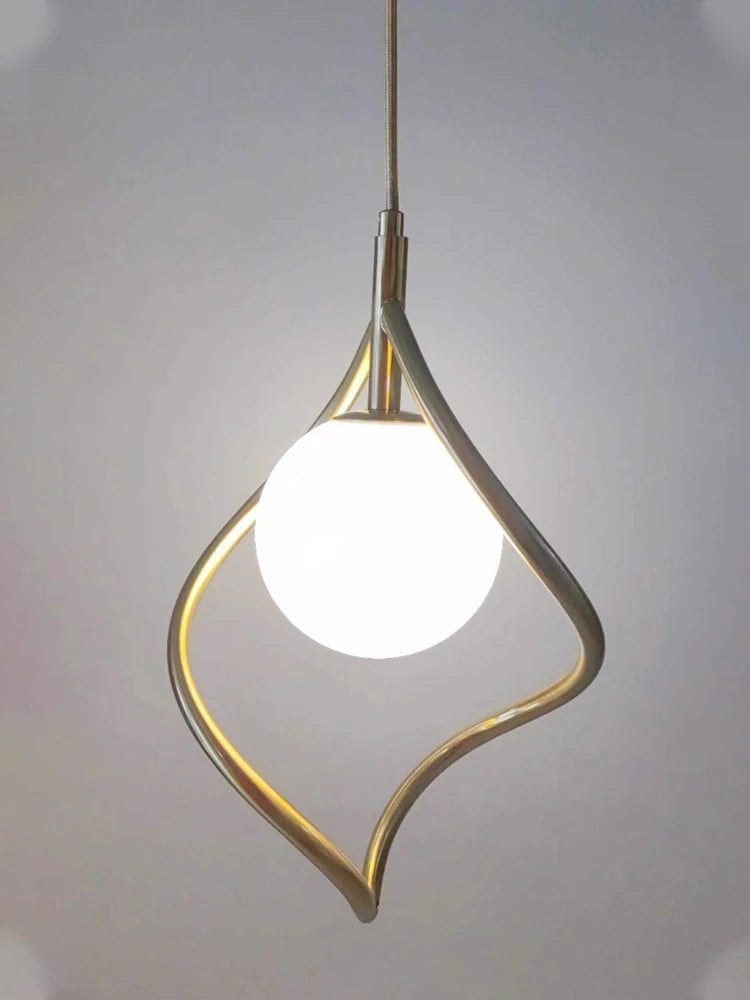 White Ball Tube LED Pendant light luxury chandelier Bedroom Bar Aisle Bedside Minimalist Restaurant Background wall decoration