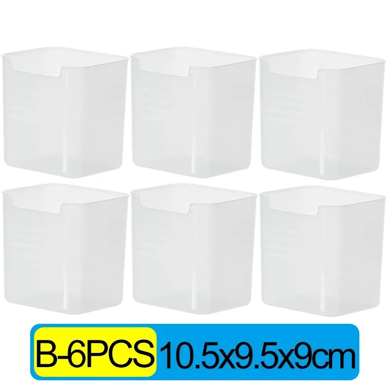 1/6PCS Fridge Side Door Storage Boxes Portable Vegetables Fruits Preservation Box Kitchen Food Grade Plastic Storage Containers