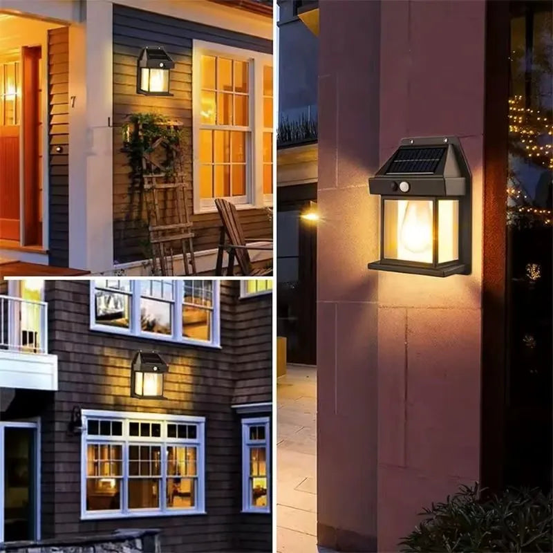 1/2/4 Solar Wall Lights Outdoor Garden Motion Sensor IP65 Waterproof for Front Porch Balcony Terrace Garage Fence Courtyard
