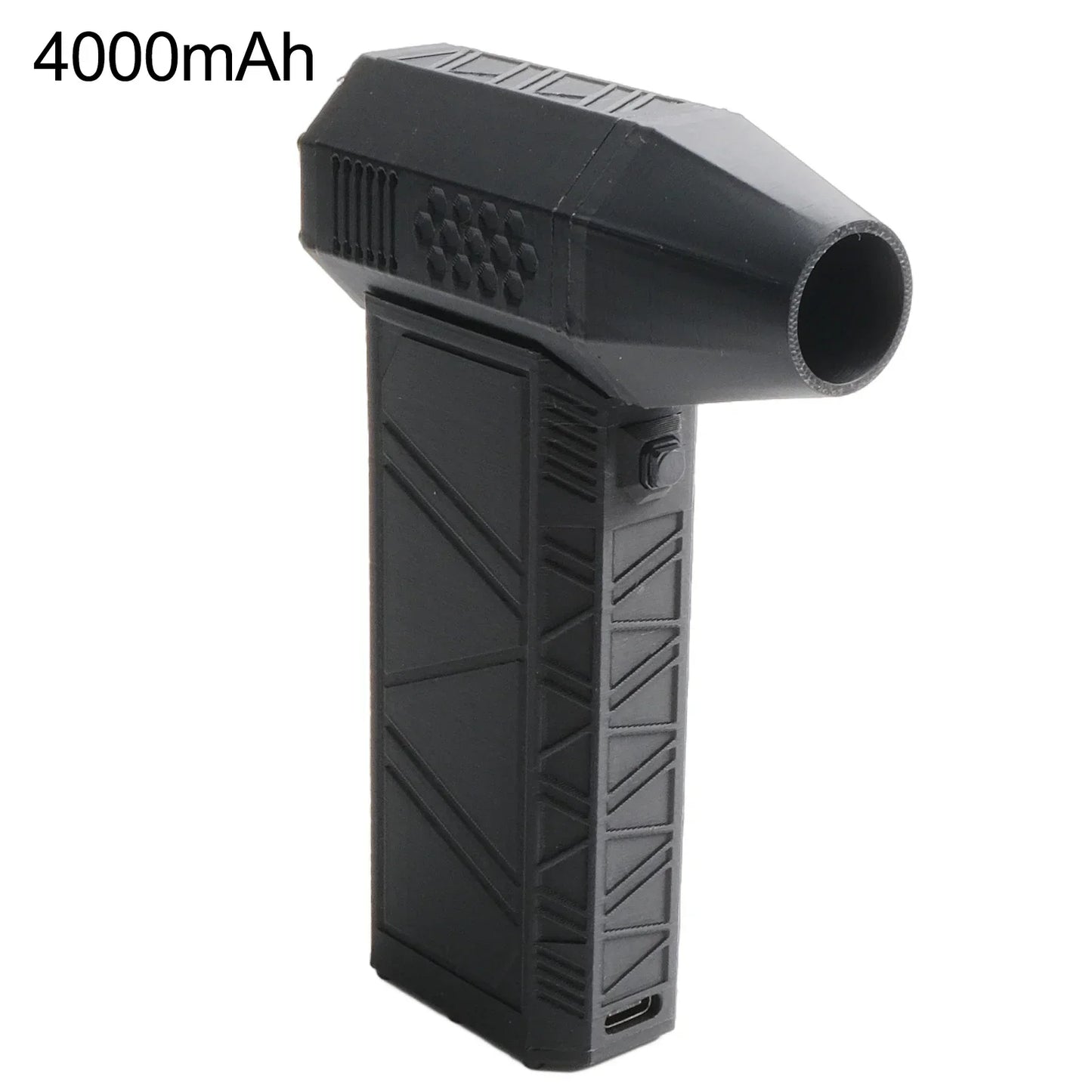 Black Industrial Blower Fan 130,000rpm Motor 180W Power 4000mAh Battery Alloy Shell Lightweight Design Powerful Wind Speed