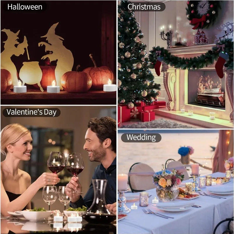 6/12Pcs Transparent Round Hollow Glass Candle Holder Christmas Wedding Banquet Bar Party Wax Holder Candlesticks Home Decoration
