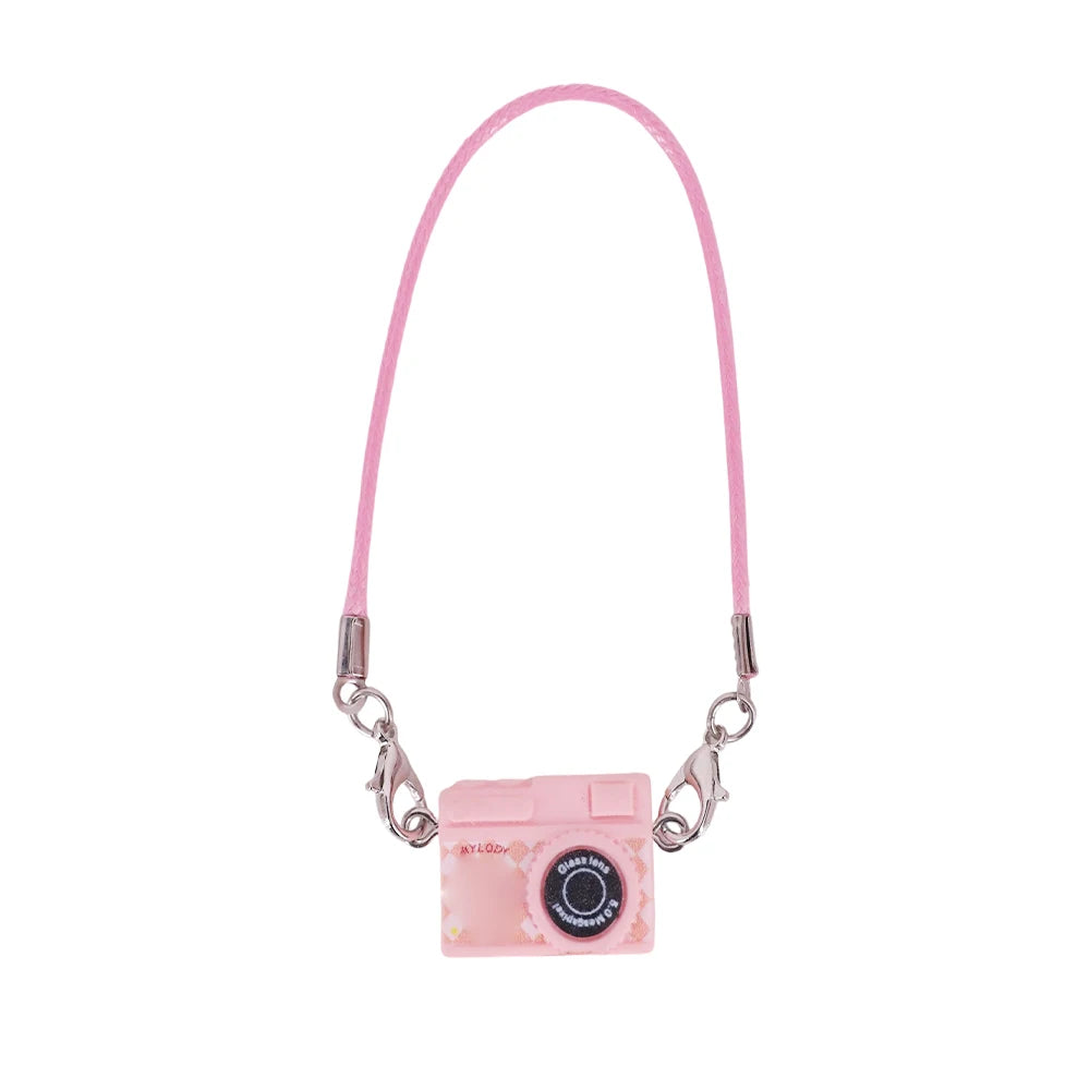 Doll Mini Crossbody Bag Cartoon Model Camera Pendant Doll Accessories For 15-17cm Plush Labubu Doll Gift,Girl's Dollhouse Toys