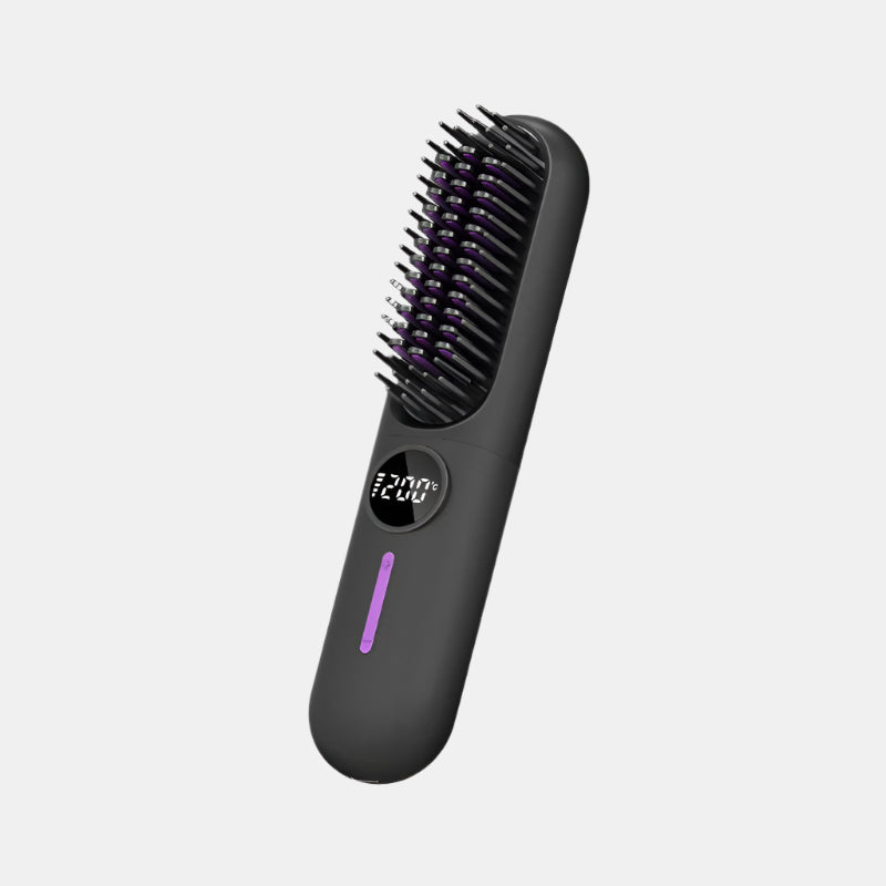 Electric Hot Comb – 2-in-1 Straightening Brush with Anti-Scald & Ionic Smoothing Power