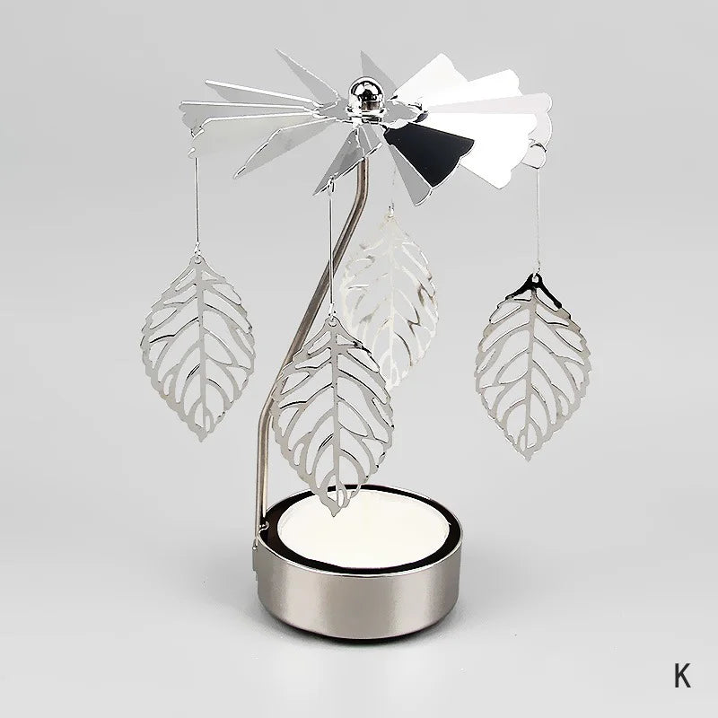 Metal Candlesticks For Candles Modern Room Decor Silver Carousel Candle Tea Light Holder Damper Home Decoration Valentine's Gift