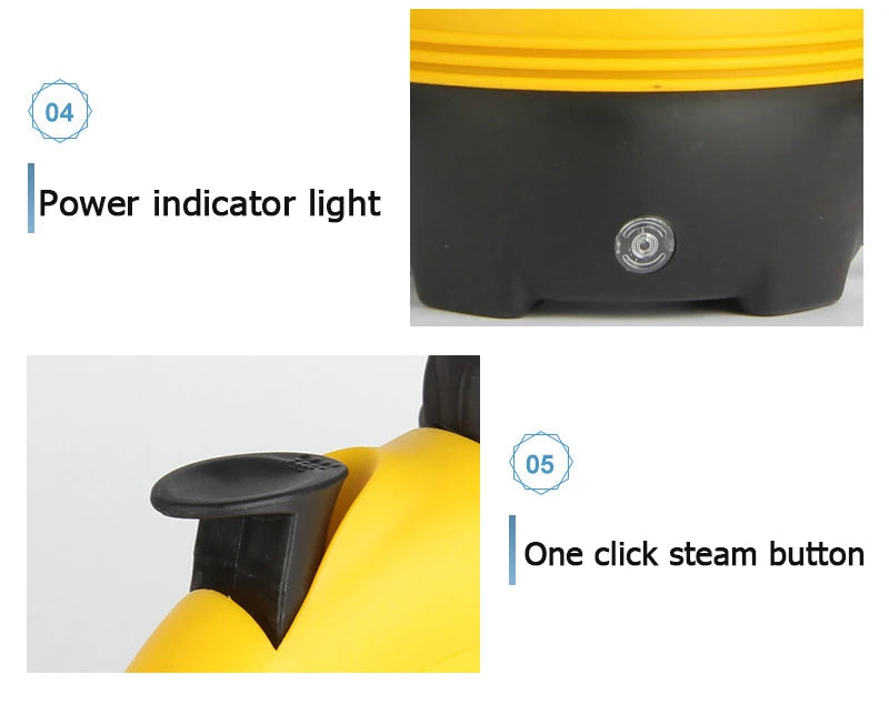 Large capacity water tank handheld high-temperature steam cleaning machine, suitable for kitchen/sofa/window/bedroom/car care