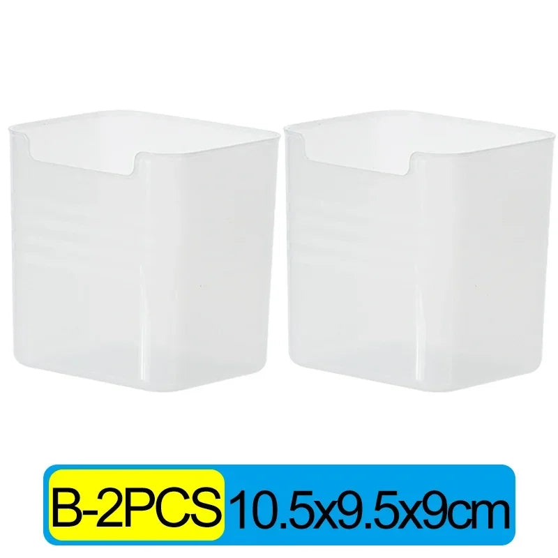 1/6PCS Fridge Side Door Storage Boxes Portable Vegetables Fruits Preservation Box Kitchen Food Grade Plastic Storage Containers