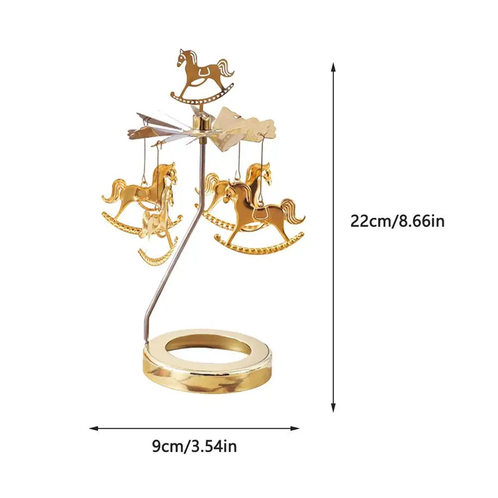Rotating aromatherapy candle holder metal rotating candle holder dinner atmosphere tabletop rotating decoration