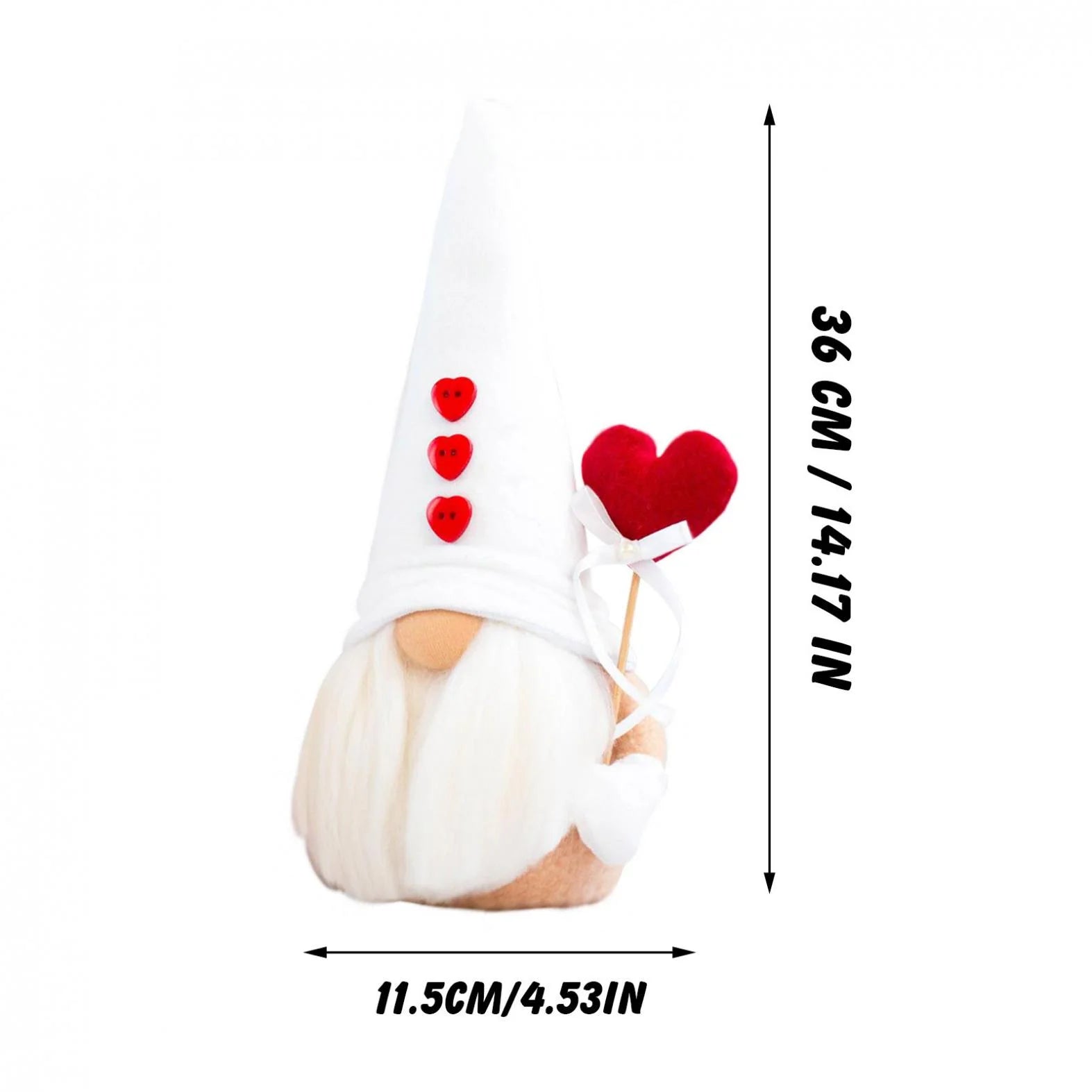 2PCS Valentines Day Plush Decorations -Mr and Mrs Handmake Scandinavian Tomte for Valentine'S Day Table Elf Decor, Stuffed Plushie Decor,Sweet Valentines Day Gifts