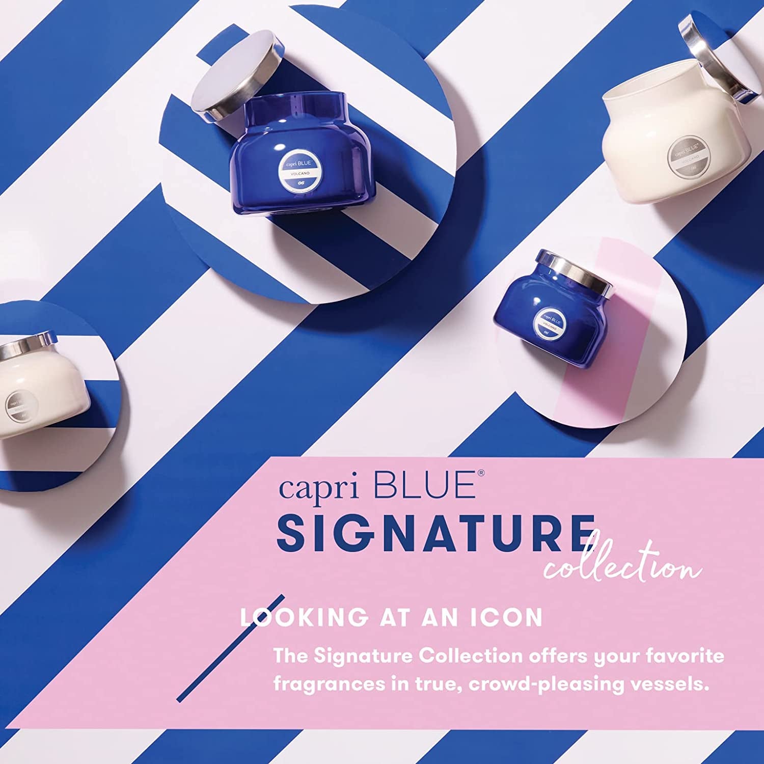 Volcano Candle - Black Petite Jar Candle - Glass Candle with Soy Wax Blend - Luxury Aromatherapy Candle - Tropical Fruits & Sugared Citrus Scented Candle (8 Oz)