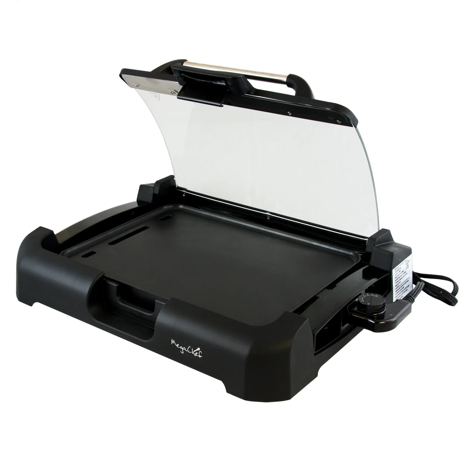 Reversible Indoor Grill and Griddle with Removable Glass Lid