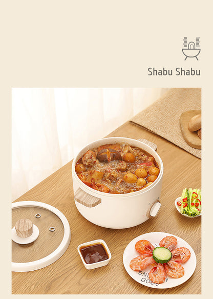 Multi-function Mini Cookers Electric Cooking Boiling Pot Electric Heat Pan Dormitory Household 1-2 People Electric Rice Cookers