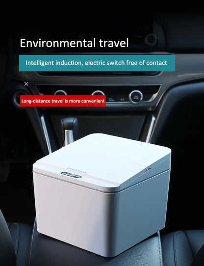 Intelligent Mini Desktop Trash Can Automatic Touchless Infrared Motion Sensor Trash Can Car Trash Portable Storage For Kitchen