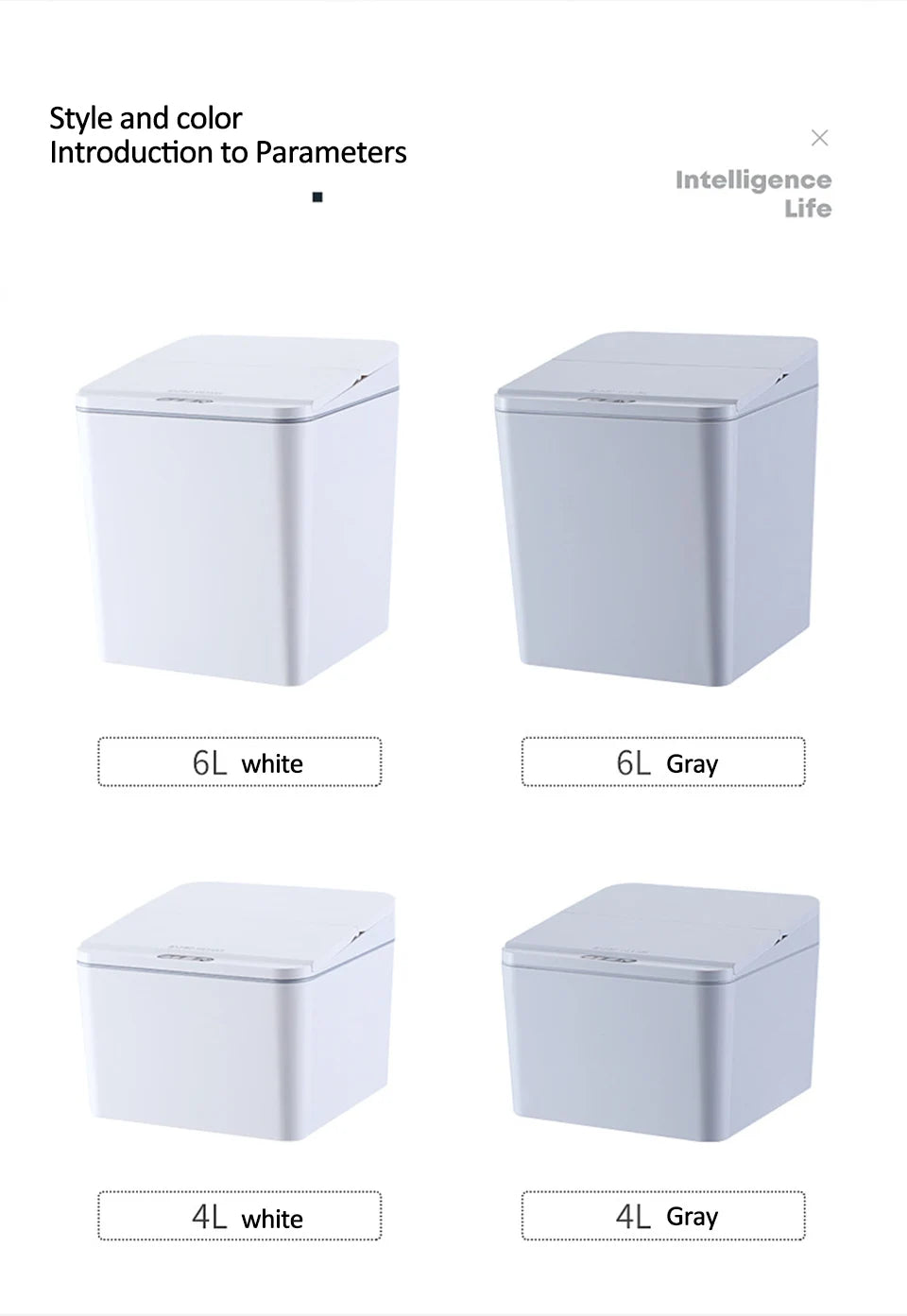 Intelligent Mini Desktop Trash Can Automatic Touchless Infrared Motion Sensor Trash Can Car Trash Portable Storage For Kitchen
