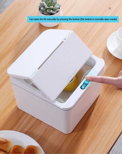 Intelligent Mini Desktop Trash Can Automatic Touchless Infrared Motion Sensor Trash Can Car Trash Portable Storage For Kitchen