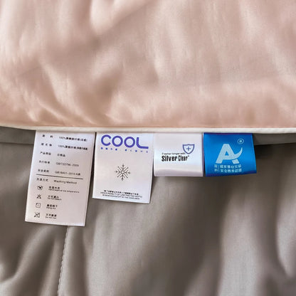 Reversible Cooling Blankets Smooth Air Condition Comforter Lightweight Summer Quilt Washable Double Side Cold Fabric & Cool Skin