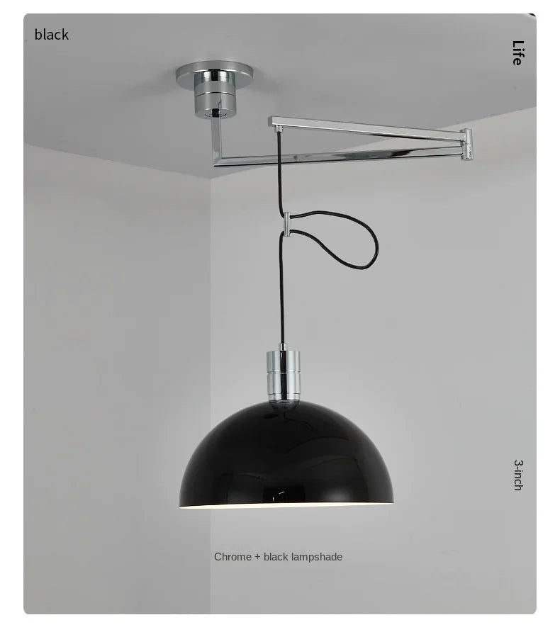 Rotate Pendant Lights Kitchen Dining Room Restaurant Adjustable Hanging Lamp Nordic Ceiling Chandeliers Retractable Folding Arm