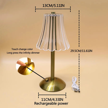Crystal Romantic Table Lamp - Suitable for bedroom, desk, and dining room decoration, retro touch table lamp
