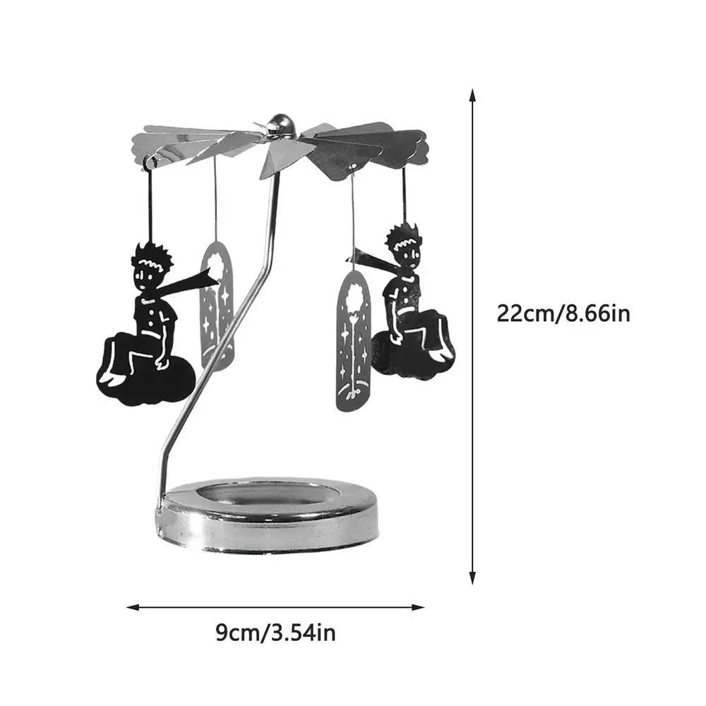 Rotating aromatherapy candle holder metal rotating candle holder dinner atmosphere tabletop rotating decoration