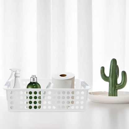 5Pcs Rectangular Storage Frame Plastic Baskets Mini Narrow Desk Organizer Home Office School Supplies Bathroom Accessories