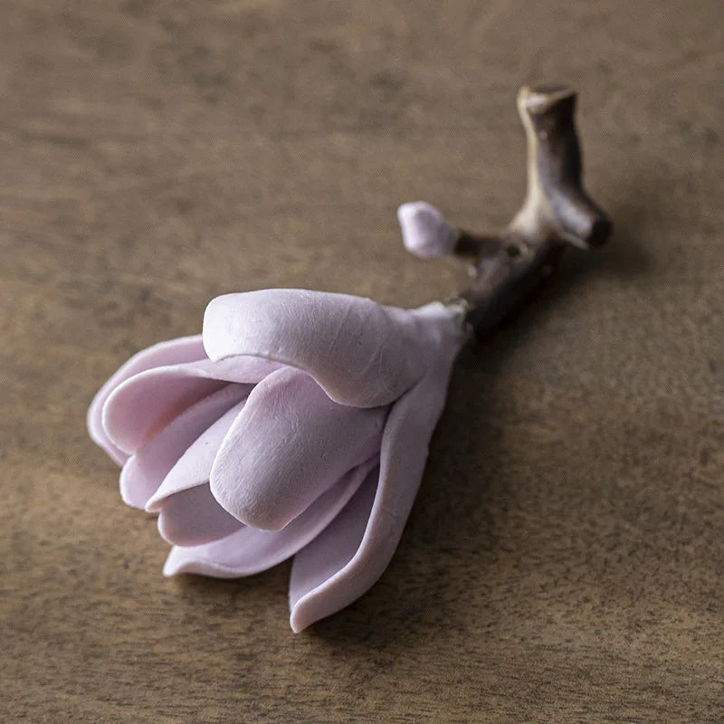 Ceramic Plum Blossom Pen Rest Home Desktop Joss-stick Base Incense Ceremony Ornaments Zen Tea Ceremony Accessories Tea Pets