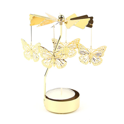 Metal Rotary Candle Holder Rotating Candle Holder Dinner Party Wedding Party Christmas Candle Holder Stand Home Decoration