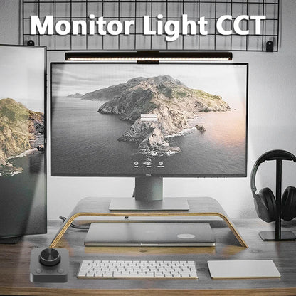 Wiscolor LED Monitor Light With Remote Control Stepless Dimmable Monitor Screen Hanging Light for Computer Study LED Table Lamp