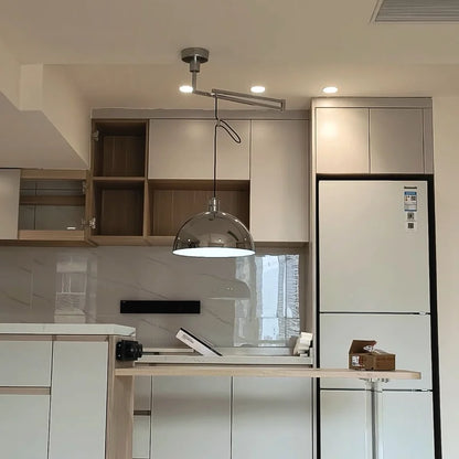 Rotate Pendant Lights Kitchen Dining Room Restaurant Adjustable Hanging Lamp Nordic Ceiling Chandeliers Retractable Folding Arm