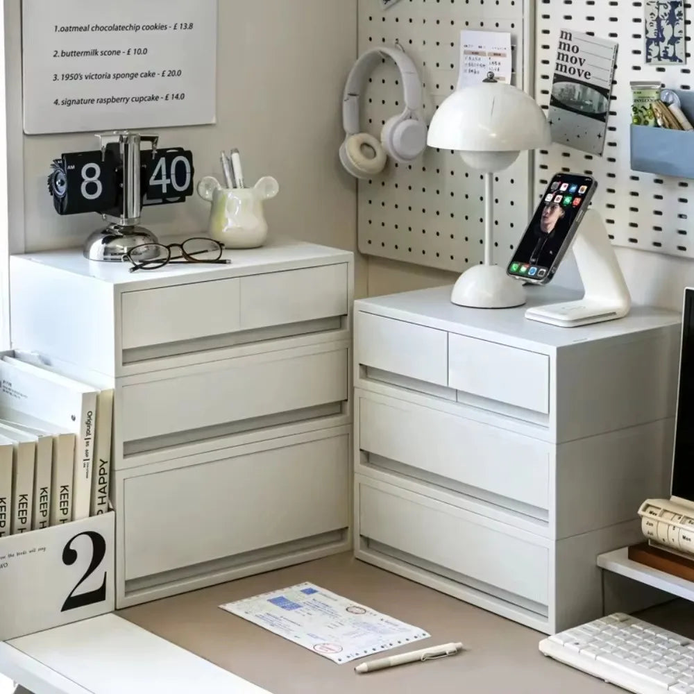 Desktop Storage Box Stationery Sorting Storage Drawer Stackable Space Saving Tabletop Drawer Cosmetic Desktop Organizer Boxes