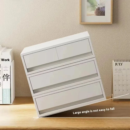 Desktop Storage Box Stationery Sorting Storage Drawer Stackable Space Saving Tabletop Drawer Cosmetic Desktop Organizer Boxes