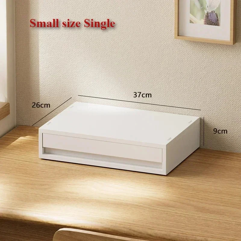Desktop Storage Box Stationery Sorting Storage Drawer Stackable Space Saving Tabletop Drawer Cosmetic Desktop Organizer Boxes