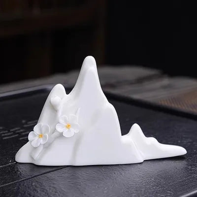 Ceramic Plum Blossom Pen Rest Home Desktop Joss-stick Base Incense Ceremony Ornaments Zen Tea Ceremony Accessories Tea Pets