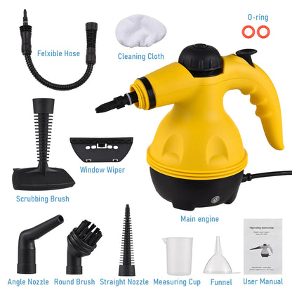 Large capacity water tank handheld high-temperature steam cleaning machine, suitable for kitchen/sofa/window/bedroom/car care