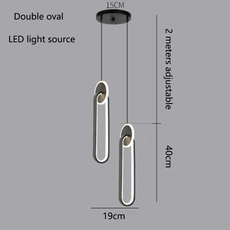 Modern Creative LED Pendant Lamps For Home Living Room Background Wall Hanging Chandelier Bedroom Bedside Lamp Dining Room Decor