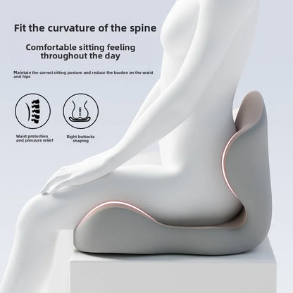 Memory Foam One-piece Cushion Office Cushion Hip Beautification Spine Relief And Waist Support Cushion