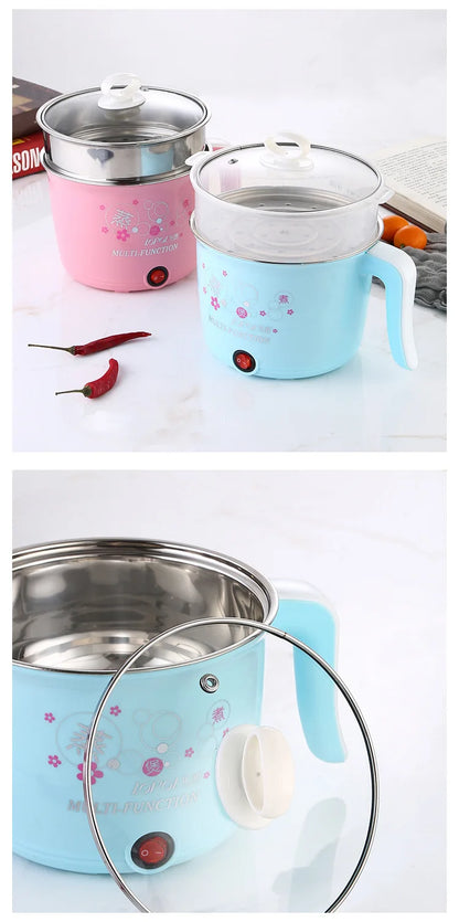 Electric Cooker Home Multifunction Hot Pot 1-2 People Heating Pan Cooking Pot Machine Mini Rice Cooker Kitchen Appliances