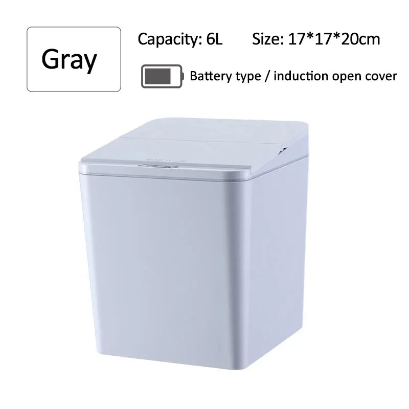 Intelligent Mini Desktop Trash Can Automatic Touchless Infrared Motion Sensor Trash Can Car Trash Portable Storage For Kitchen