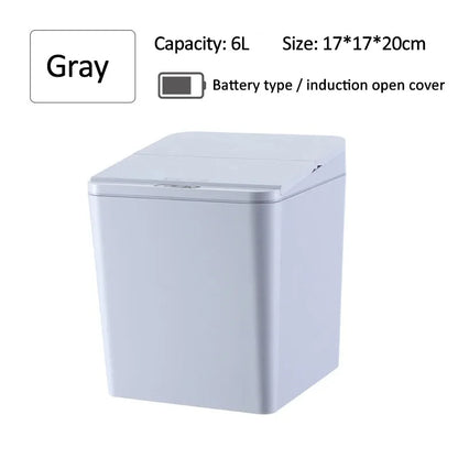 Intelligent Mini Desktop Trash Can Automatic Touchless Infrared Motion Sensor Trash Can Car Trash Portable Storage For Kitchen