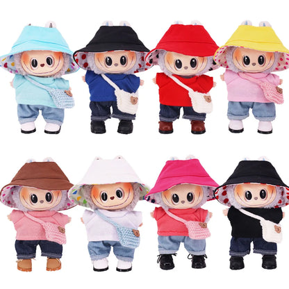 Doll Mini Crossbody Bag Cartoon Model Camera Pendant Doll Accessories For 15-17cm Plush Labubu Doll Gift,Girl's Dollhouse Toys