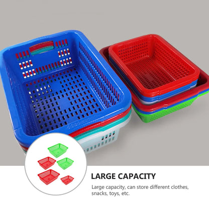 5 Pcs Pe Plastic Storage Baskets Large Capacity Home organizing Containers Bedroom Packing Boxes Toys Clothes Snacks