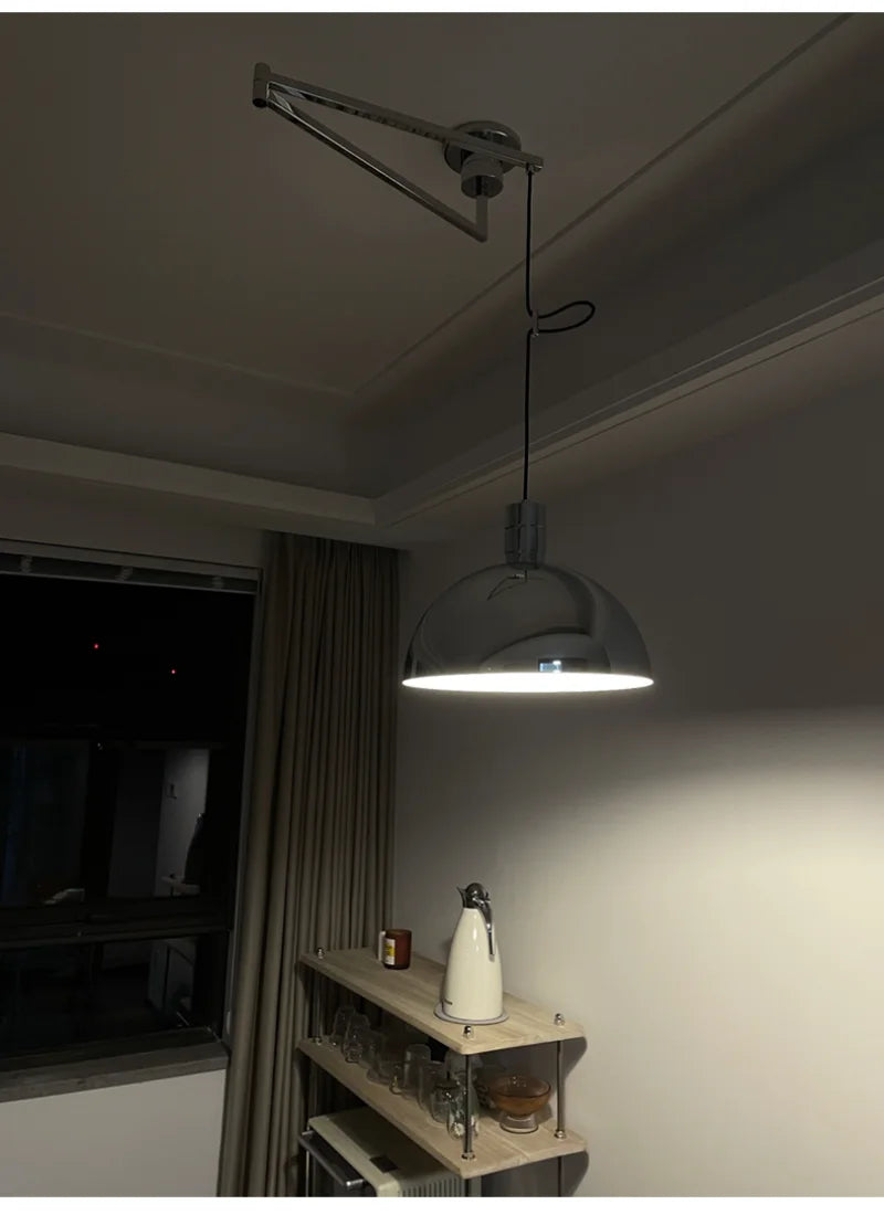 Rotate Pendant Lights Kitchen Dining Room Restaurant Adjustable Hanging Lamp Nordic Ceiling Chandeliers Retractable Folding Arm