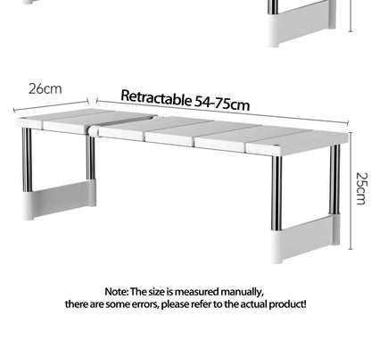 Kitchen Rack Retractable Under Sink Shelf Cabinet 2 Layer Multipurpose Pot Rack Cabinet Layered Storage Rack Bathroom Organizer