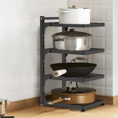 Kitchen Sink Organizer Rack Adjustable Pot Cabinet Rack Holder Multi-layer Home Frying Pan Holder Pot Bowl Storage Racks