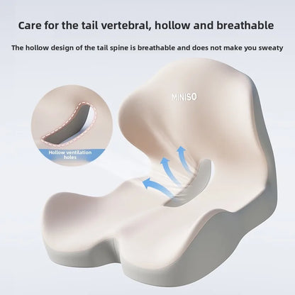 Memory Foam One-piece Cushion Office Cushion Hip Beautification Spine Relief And Waist Support Cushion