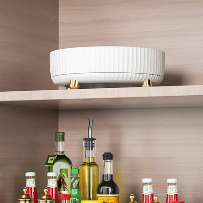 360 Rotation Non-Skid Spice Rack Pantry Cabinet Turntable with Wide Base Storage Bin Rotating Organizer for Kitchen Bathroom