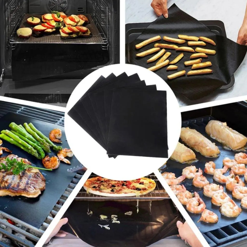 5-10 Pcs BBQ Grill Mat Non-stick Heat Resistant Grill Mat Outdoor Baking Reusable Barbecue Party Mat 40x33cm Grill Accessories
