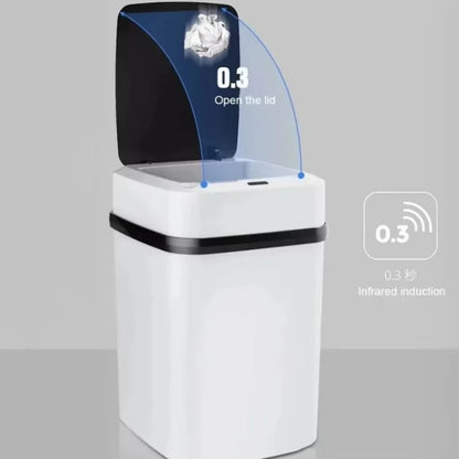 Smart Trash Can Intelligent Waste Bin Automatic Sensor Dustbin with Lid Waterproof Recycling Bins for Home Kitchen Bathroom