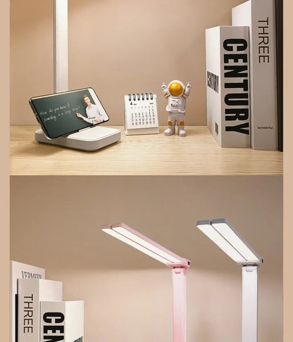 LED Desk Lamp USB Rechargeable Table Lamp 3 Levels Dimmable Touch Desk Lighting Eye Protection Foldable For Bedroom Desk Light