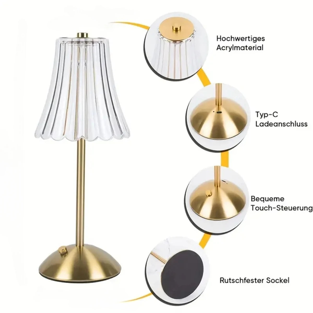Crystal Romantic Table Lamp - Suitable for bedroom, desk, and dining room decoration, retro touch table lamp